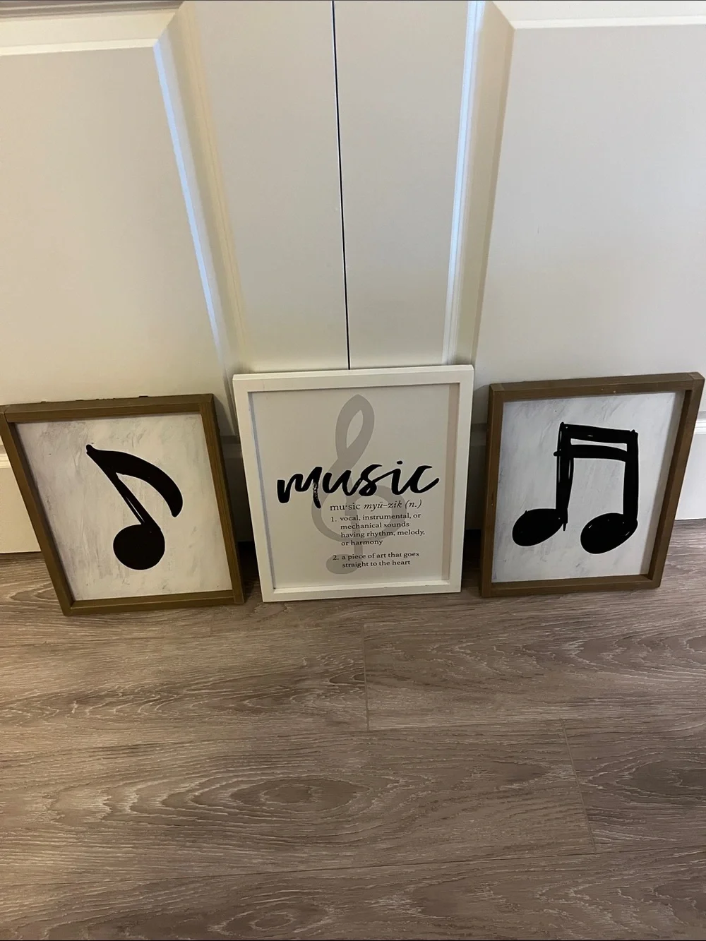 Framed Music Note Wall Art Set - dorm decoration